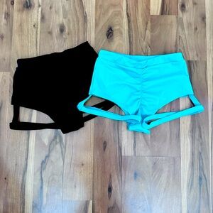 Blue Pole shorts with garters